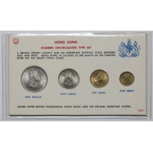 Hong Kong, zestaw monet 1960-1964 - zestaw (4szt)