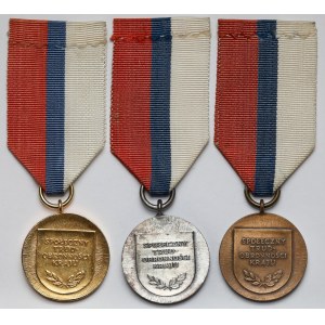 PRL, Medale, Za Zasługi dla Ligii Obrony Kraju - zestaw (3szt)
