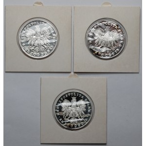 Mały Tryptyk 100.000 złotych 1990 - komplet (3szt)