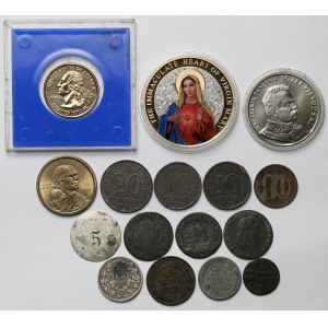 Polska, USA, Niue... zestaw monet (16szt)