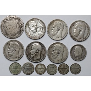 Rosja, Ruble i kopiejki 1801-1916 - zestaw (14szt)