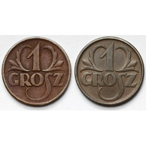 1 grosz 1925 i 1936 - zestaw (2szt)