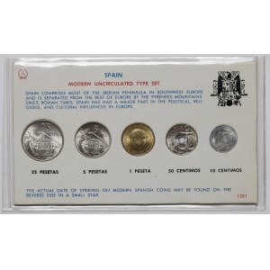 Hiszpania zestaw monet 1957-1963 (5szt)