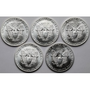 USA, 1 dolar 1988 - zestaw (5szt)