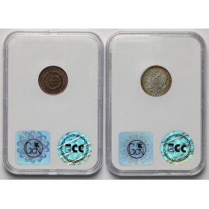 Finlandia, 5 pennia 1918 i 50 pennia 1869 (2szt)