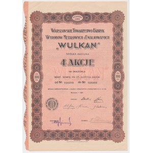 Warszawskie Tow. Fabryk Wyrobów Metalowych i Emaljowanych Wulkan, 4x 25 zł 1927