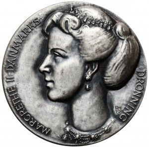 Dania, Małgorzata II, Medal SREBRO 25-lecie panowania 1972