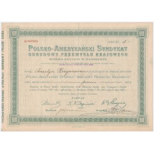 Polsko-Amerykański Syndykat Odbudowy Przemysłu Krajowego, 10x 1.000 mkp 1922