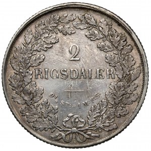 Dania, Frederik VII, 2 rigsdaler 1854