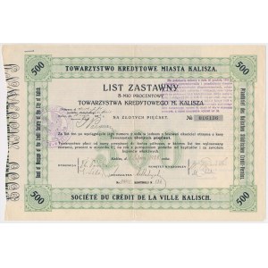Kalisz, TKM, List zastawny 500 zł 1928