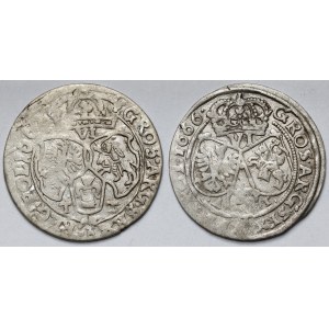 Jan II Kazimierz, Szóstaki Bydgoszcz 1662 i 1666 - zestaw (2szt)