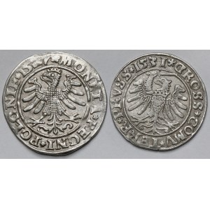 Zygmunt I Stary, Grosz Kraków 1527 i Toruń 1531 - zestaw (2szt)