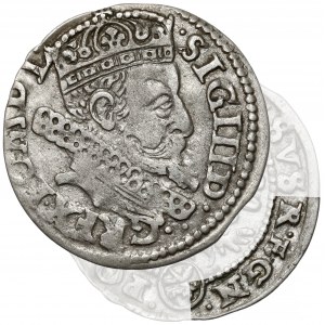 Zygmunt III Waza, Grosz Kraków 1606 - błąd R•EGN - BEZ obwódki