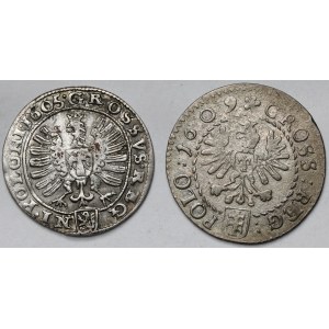 Zygmunt III Waza, Grosz Kraków 1605-1609 - zestaw (2szt)