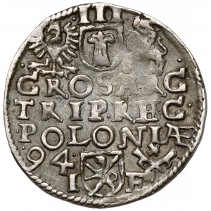 Zygmunt III Waza, Trojak Poznań 1594 - szeroka / lilia