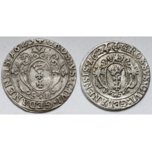 Zygmunt III Waza, Grosz Gdańsk 1623 SB i 1625 - zestaw (2szt)