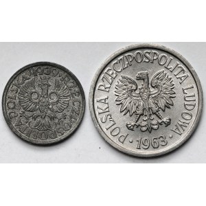 1 grosz 1939 i 20 groszy 1963 - zestaw (2szt)
