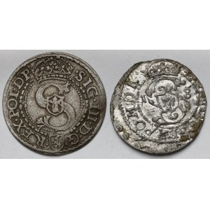 Zygmunt III Waza, Szeląg Malbork 1592 i Wilno 1618 - zestaw (2szt)