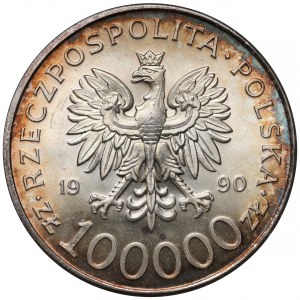 100.000 złotych 1990 Solidarność - odmiana A