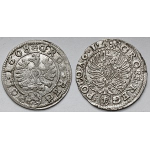 Zygmunt III Waza, Grosz Kraków 1608 i 1612 - zestaw (2szt)