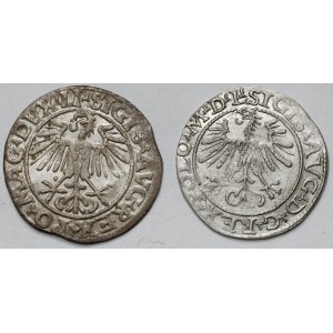 Zygmunt II August, Półgrosze Wilno 1549 i 1564 - zestaw (2szt)