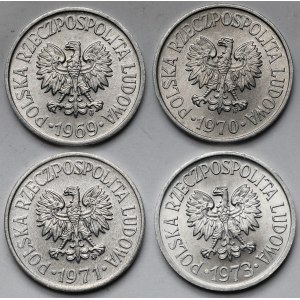 20 groszy 1969-1973 - zestaw (4szt)