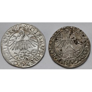 Zygmunt II August, Półgrosze Wilno 1548 i 1563 - zestaw (2szt)