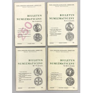 Biuletyn numizmatyczny 1989 - komplet (4szt)