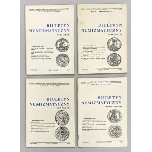 Biuletyn numizmatyczny 1987 - komplet (4szt)