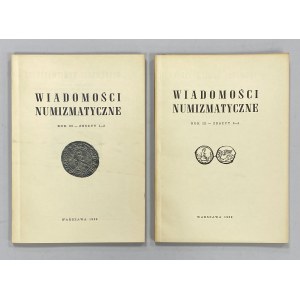 Wiadomości numizmatyczne 1959 - komplet (2szt)
