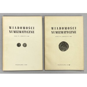 Wiadomości numizmatyczne 1960/3-4 (2szt)