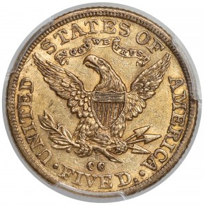 USA, 5 dolarów 1892-CC, Carson City