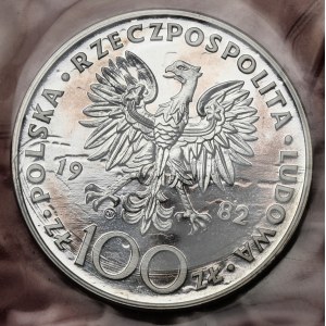 100 złotych 1982 Jan Paweł II - stempel zwykły - w etui