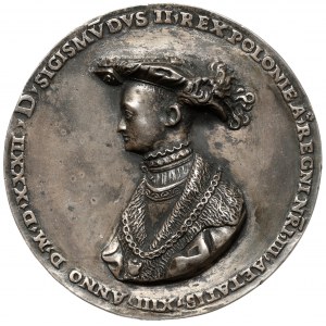 Dawna KOPIA medalu Zygmunta Starego (Padovano) - młody Zygmunt August