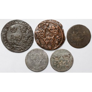 Szwecja, zestaw monet (5szt)