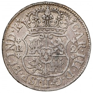 Meksyk, Karol III, 2 reale 1768 Mo, Meksyk
