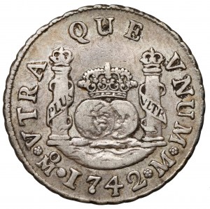 Mexico, Philip V, 2 reals 1742 Mo, Mexico