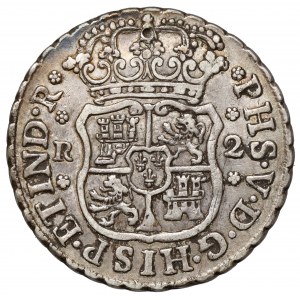 Meksyk, Filip V, 2 reale 1742 Mo, Meksyk