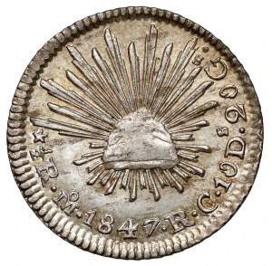 Messico, 1/2 reale 1847 Mo, Messico