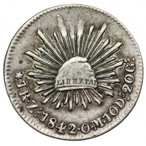 Meksyk, 1 real 1842 Zs, Zacatecas