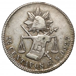 Meksyk, 25 centavos 1881 Ga, Guadalajara