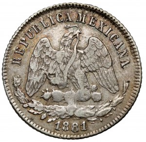 Mexiko, 25 centavos 1881 Ga, Guadalajara