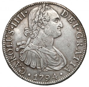 Hiszpania, Karol IV, 8 reali 1794 Mo, Meksyk