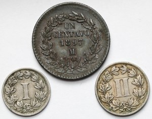 Mexico, 1-2 centavo 1883-1897 - set (3pcs)