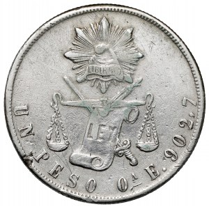 Meksyk, Peso 1870 Oa, Oaxaca