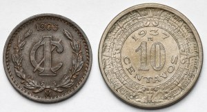 Mexiko, 1-10 centavos 1906-1937 - sada (2ks)