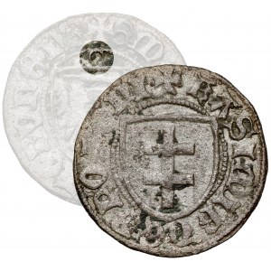 Kazimierz IV Jagiellończyk, Szeląg Toruń - kółko nad tarczą
