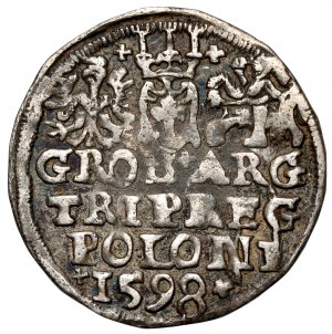 Sigismond III Vasa, Trojak Lublin 1598 - date complète - type 26