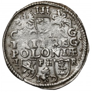 Zygmunt III Waza, Trojak Poznań 1596 - data na Aw.