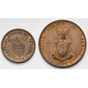 Filipiny, 1 i 1/2 centavo 1903-1944 - zestaw (2szt)